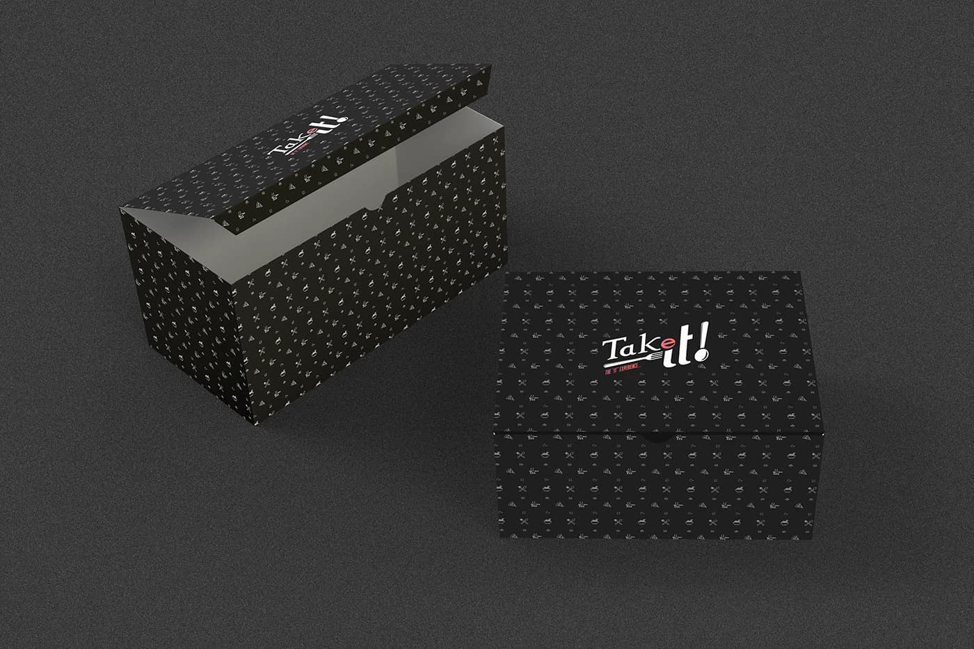 Takeit logo construction and colour system